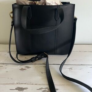 Portland Leather Goods Lola Tote Medium crossbody purse Black C grade Never used